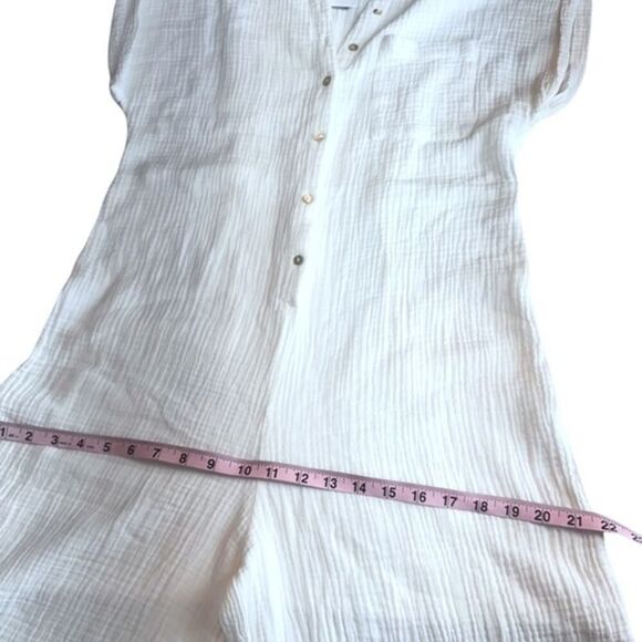 L Space Stacie Jumpsuit Cream Cotton Breezy Beach Wide Leg Vacation L NWT - Picture 11 of 14